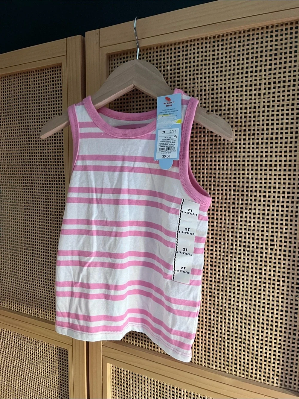 Cat & Jack White and Pink 2T Tank Top